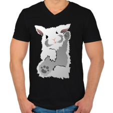 PRINTFASHION muszika - Férfi V-nyakú póló - Fekete férfi póló