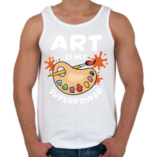 PRINTFASHION Művészet a szupererőm - Férfi atléta - Fehér atléta, trikó