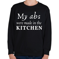 PRINTFASHION My abs were made in the kitchen - Gyerek pulóver - Fekete
