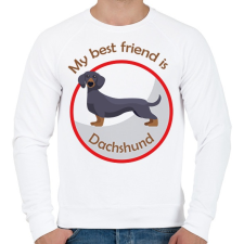 PRINTFASHION My best friend - Dachshund - Férfi pulóver - Fehér női pulóver, kardigán