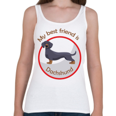 PRINTFASHION My best friend - Dachshund - Női atléta - Fehér