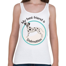 PRINTFASHION My best friend - Dalmatian - Női atléta - Fehér