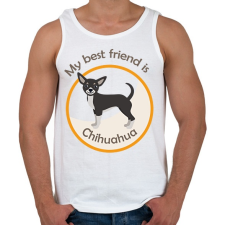 PRINTFASHION My best frined - Chihuahua - Férfi atléta - Fehér atléta, trikó