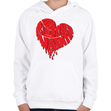PRINTFASHION My Bloody Valentine - Gyerek kapucnis pulóver - Fehér gyerek pulóver, kardigán