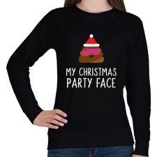 PRINTFASHION MY CHRISTMAS PARTY FACE - Női pulóver - Fekete női pulóver, kardigán
