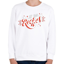 PRINTFASHION My dad rocks - Gyerek pulóver - Fehér gyerek pulóver, kardigán