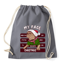 PRINTFASHION My face - Sportzsák, Tornazsák - Grafitszürke tornazsák