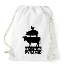 PRINTFASHION My food pyramid - Sportzsák, Tornazsák - Fehér tornazsák