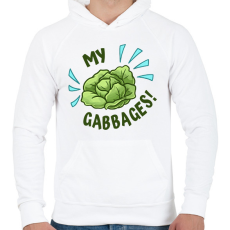 PRINTFASHION My Gabbages! - Avatar - Férfi kapucnis pulóver - Fehér
