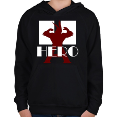 PRINTFASHION My Hero Academia - Gyerek kapucnis pulóver - Fekete