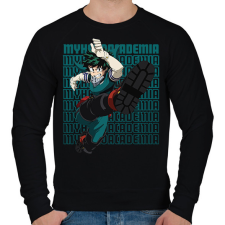 PRINTFASHION My Hero Academia Izuku Midoriya - Férfi pulóver - Fekete férfi pulóver, kardigán