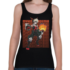 PRINTFASHION My Hero Academia Katsuki Bakugo - Női atléta - Fekete