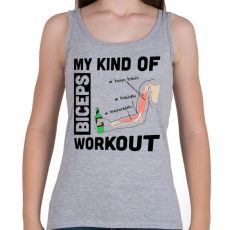 PRINTFASHION My Kind Of BICEPS Workout /g/ - Női atléta - Sport szürke