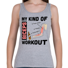 PRINTFASHION My  Kind Of BICEPS Workout /r/ - Női atléta - Sport szürke