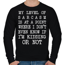 PRINTFASHION My level of sarcasm - White - Férfi pulóver - Fekete férfi pulóver, kardigán