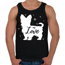 PRINTFASHION My love- Yorkie - Férfi atléta - Fekete atléta, trikó