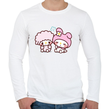 PRINTFASHION My Melody Sanrio - Férfi hosszú ujjú póló - Fehér férfi póló