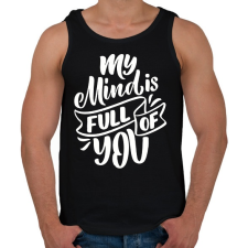 PRINTFASHION My mind is full - Férfi atléta - Fekete atléta, trikó