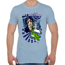 PRINTFASHION MY MOTHER - Férfi póló - Világoskék férfi póló