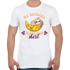 PRINTFASHION My official napping shirt - Férfi póló - Fehér