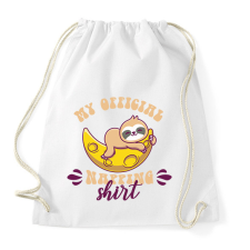 PRINTFASHION My official napping shirt - Sportzsák, Tornazsák - Fehér tornazsák