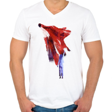 PRINTFASHION My only friend - Férfi V-nyakú póló - Fehér