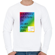 PRINTFASHION My passion - Férfi pulóver - Fehér