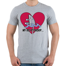 PRINTFASHION My relationship - Férfi póló - Sport szürke