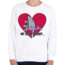 PRINTFASHION My relationship - Gyerek pulóver - Fehér