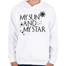 PRINTFASHION My Sun And My Star - Gyerek kapucnis pulóver - Fehér gyerek pulóver, kardigán