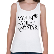 PRINTFASHION My Sun And My Star - Női atléta - Fehér női trikó