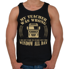 PRINTFASHION My teacher was wrong - Férfi atléta - Fekete