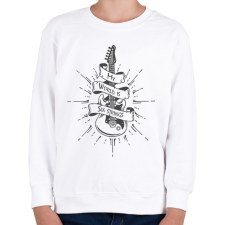 PRINTFASHION My world is six strings - Gyerek pulóver - Fehér gyerek pulóver, kardigán