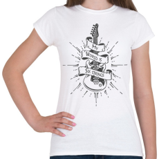 PRINTFASHION My world is six strings - Női póló - Fehér