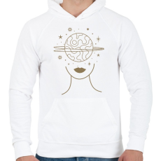 PRINTFASHION Mystic girl 3 - Férfi kapucnis pulóver - Fehér