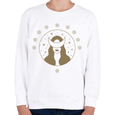 PRINTFASHION Mystic Girl - Gyerek pulóver - Fehér