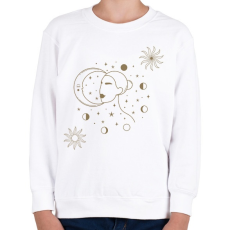 PRINTFASHION Mystic girl in space - Gyerek pulóver - Fehér