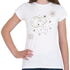 PRINTFASHION Mystic girl in space - Női póló - Fehér