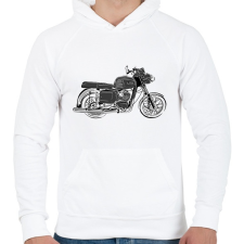 PRINTFASHION mz ts 125 - Férfi kapucnis pulóver - Fehér férfi pulóver, kardigán