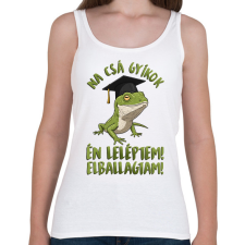 PRINTFASHION Na csá gyíkok én leléptem! - Női atléta - Fehér női trikó