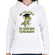 PRINTFASHION Na csá gyíkok én leléptem! - Női kapucnis pulóver - Fehér női pulóver, kardigán