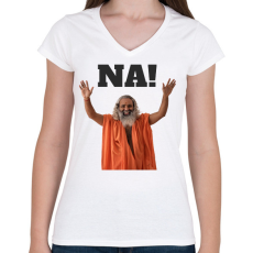 PRINTFASHION Na - Női V-nyakú póló - Fehér