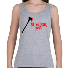 PRINTFASHION na vágjunk bele - Női atléta - Sport szürke női trikó