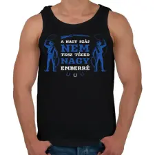 PRINTFASHION Nagy ember - Cowboy - Férfi atléta - Fekete atléta, trikó