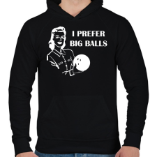 PRINTFASHION Nagy golyók - Férfi kapucnis pulóver - Fekete férfi pulóver, kardigán