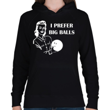 PRINTFASHION Nagy golyók - Női kapucnis pulóver - Fekete női pulóver, kardigán