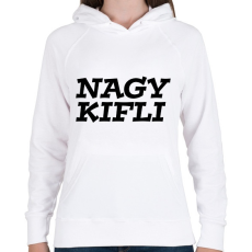 PRINTFASHION Nagy kifli - Női kapucnis pulóver - Fehér