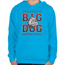 PRINTFASHION Nagy kutya - Gyerek kapucnis pulóver - Azúrkék