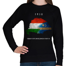 PRINTFASHION Nagy Magyarország-os rovásírásos Névre Szóló  - Női pulóver - Fekete női pulóver, kardigán