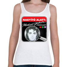 PRINTFASHION Nagyító alatt MJ 2 - Női atléta - Fehér női trikó